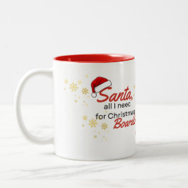 Taza Bicolor Santa todo lo que necesito es un pase de abordar 