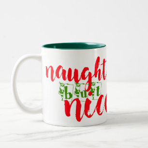 Taza Bicolor santa traviesa pero navidades simpáticos adorno mu