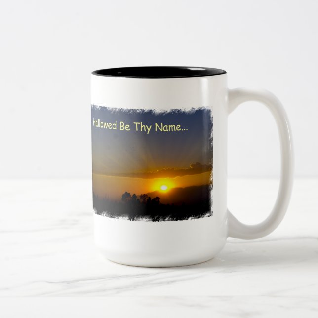Taza Bicolor Santificado sea Thy nombre (Derecha)