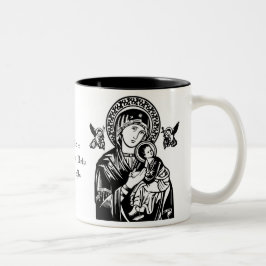 Taza Bicolor Santísima Virgen María Jesús Ángeles