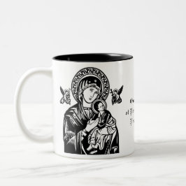 Taza Bicolor Santísima Virgen María Jesús Ángeles
