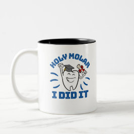 Taza Bicolor Santo Molar lo hice Dentista Graduación RDH