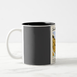 Taza Bicolor Santorini Vintage Watercolor Travel