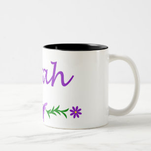 Taza Bicolor Sarah (mariposa púrpura)