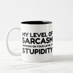 TAZA BICOLOR SARCASM DEPENDE DE ESTÚPIDO
