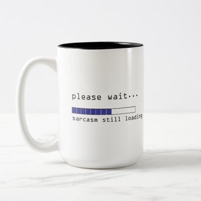 Taza Bicolor Sarcasmo aún cargando (Izquierda)