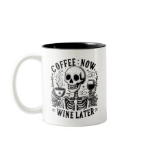 Sarcástico Skeleton Funny Coffee
