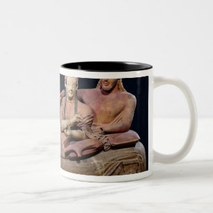 Taza Bicolor Sarcófago de un par casado, 525-500 A.C.