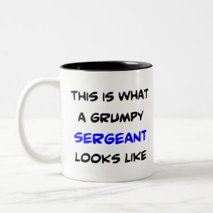Taza Bicolor sargento, gruñón