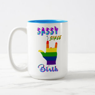 Taza Bicolor Sassy desde el nacimiento