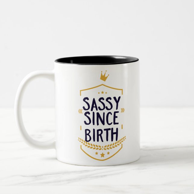 Taza Bicolor Sassy desde su nacimiento, cómico (Izquierda)