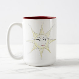 Taza Bicolor Sassy sun coffee mug