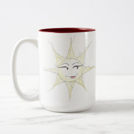 Taza Bicolor Sassy sun coffee mug