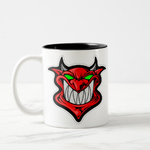 Taza Bicolor satan cabeza de personalizado demon
