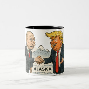 Taza Bicolor Sátira política: La reunión de Putin y Trump en Al