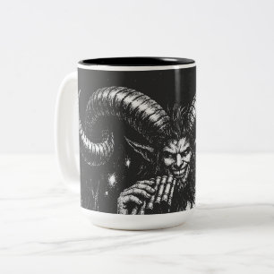 Taza Bicolor Sátiro Invernal Cornudo — por BurnsInHell