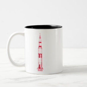 Taza Bicolor Saturn Rocket