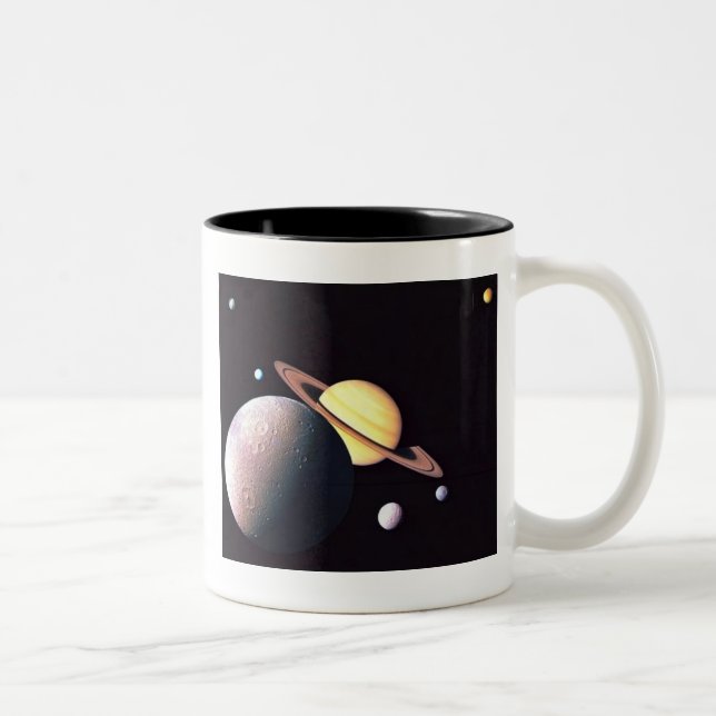 Taza Bicolor Saturn y lunas (Derecha)