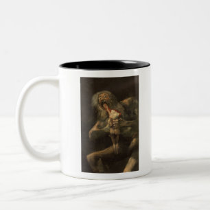 Taza Bicolor Saturno devorando a su hijo francisco de goya