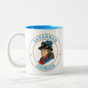 Taza Bicolor Savannah Georgia Colonial