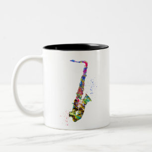 Taza Bicolor Saxofón