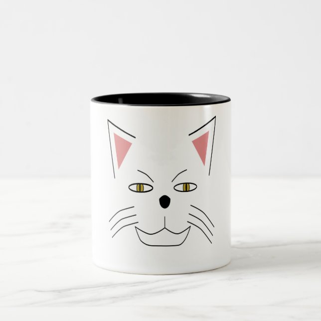 Taza Bicolor scary cat meow meow (Centro)