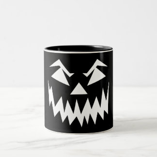 Taza Bicolor Scary Face Halloween Black