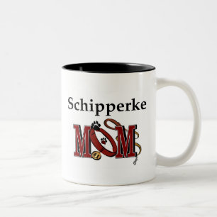 Taza Bicolor Schipperke Mom Mug