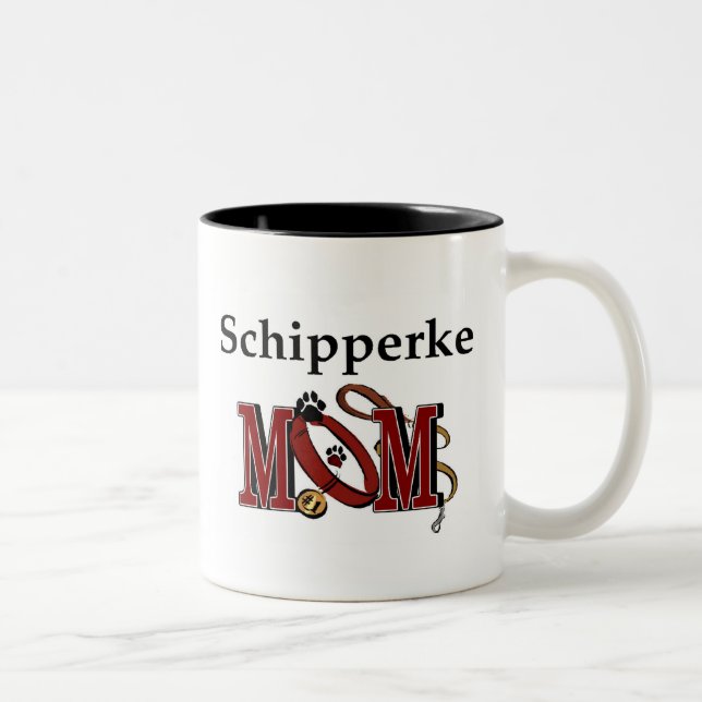 Taza Bicolor Schipperke Mom Mug (Derecha)