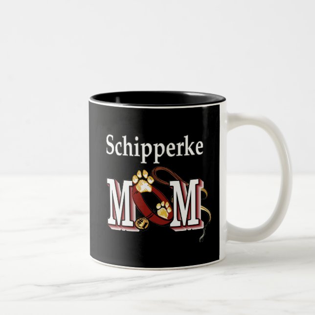 Taza Bicolor Schipperke Mom Mug (Derecha)