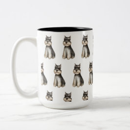 Taza Bicolor Schnauzer Coffee Mug