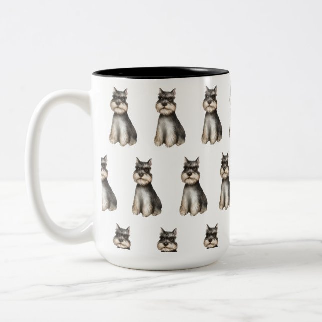 Taza Bicolor Schnauzer Coffee Mug (Izquierda)