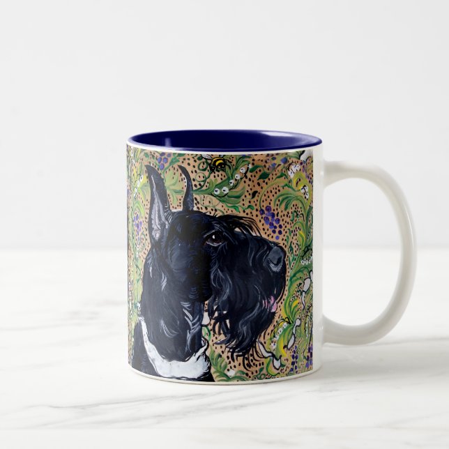 Taza Bicolor Schnauzer gigante (Derecha)