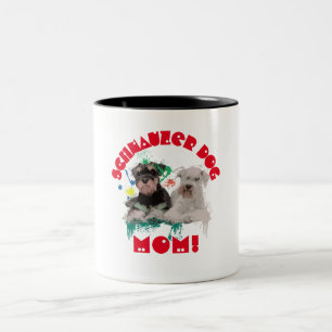 Taza Bicolor Schnauzer Mom Dog Lover La Mejor Madre Perro