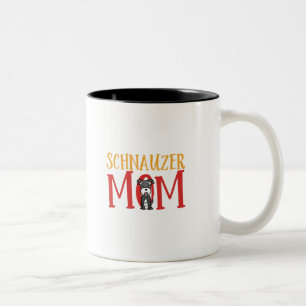 Taza Bicolor Schnauzer Mom, la dueña de un Mascota de Cachorros