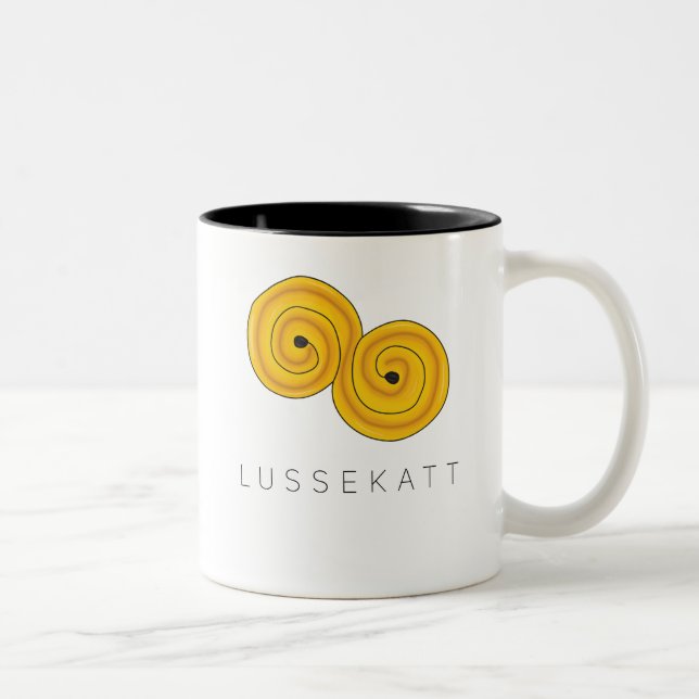 Taza Bicolor Schwedischer Lussekatt Lucia (Derecha)