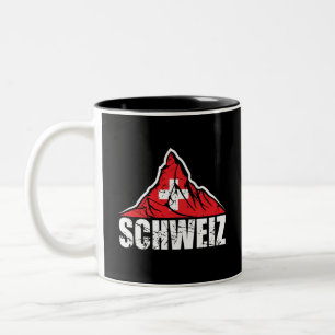 Taza Bicolor Schweiz Matterhorn Suiza Vintage