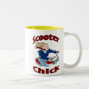 Taza Bicolor Scooter Chick