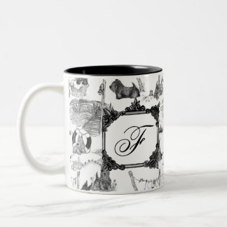 Taza Bicolor SCOTTISH Terrier Black Toile con Monograma