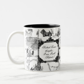 Taza Bicolor SCOTTISH Terrier Black Toile con personalización