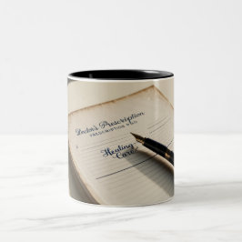 Taza Bicolor Script Your Day: Pad de prescripción y Pen Mug