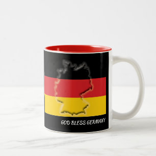 Taza Bicolor Scripting Personalizado ALEMANIA FLAG MAP Negro