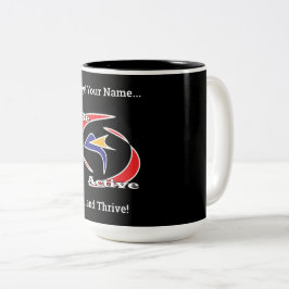 Taza Bicolor Sé Activo y Prosperar