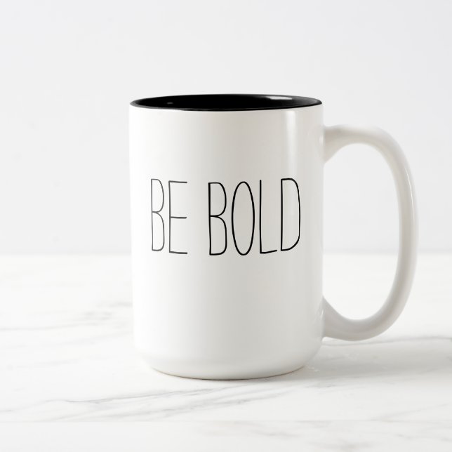 Taza Bicolor Sé audaz Café Mug (Derecha)