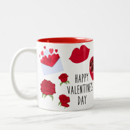 Taza Bicolor Sé mi feliz San Valentín