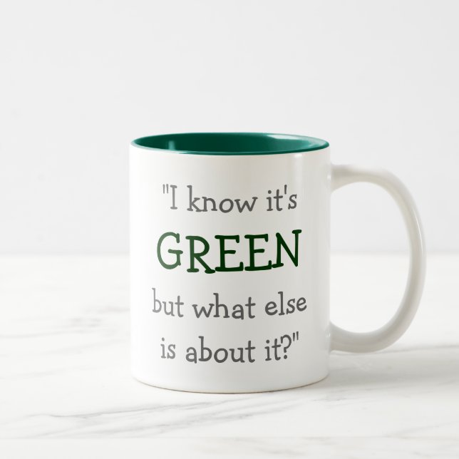 Taza Bicolor "Sé que es verde…" (Derecha)