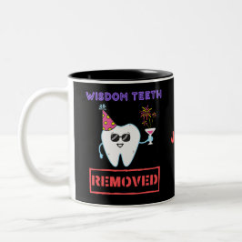 Taza Bicolor Se Quitaron Los Dientes De Sabiduría personalizado