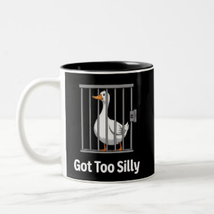 Taza Bicolor Se volvió demasiado tonto humor de ganso divertido