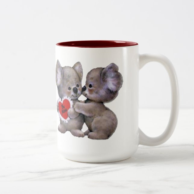 Taza Bicolor Sea koalas de la mina (Derecha)