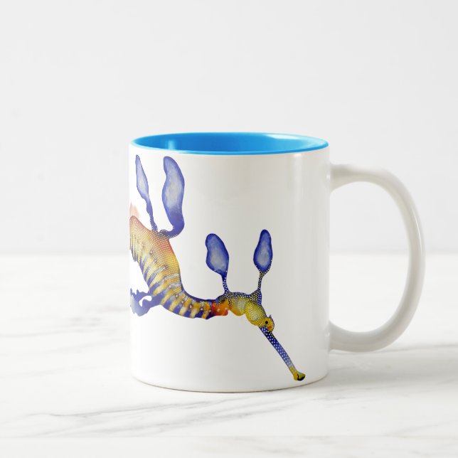 Taza Bicolor Seadragon lleno de yerbajos (Derecha)